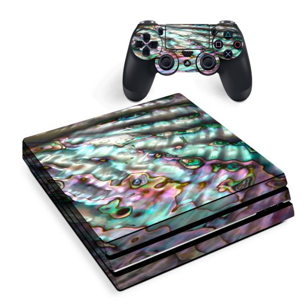 Abalone Pink Green Purple Sea Shell  Sony PS4 Pro Skin Supply