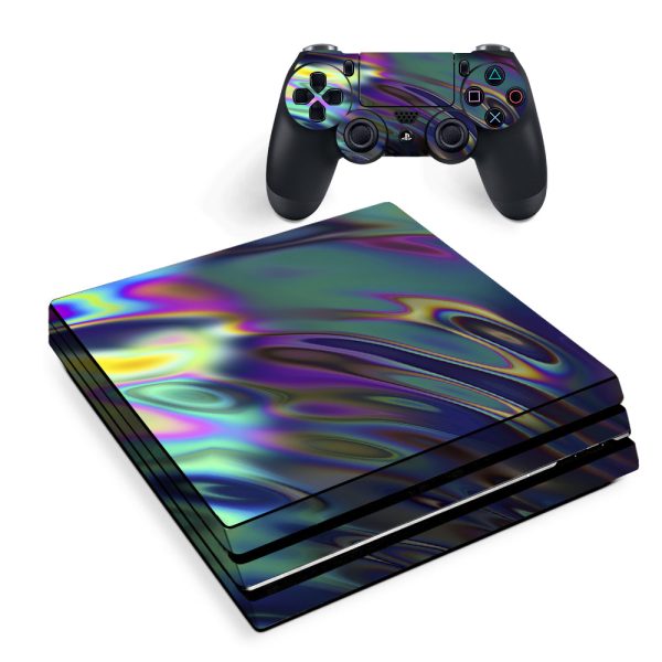 Oil Slick Opal Colorful Resin  Sony PS4 Pro Skin For Cheap
