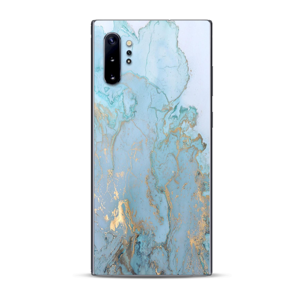Teal Blue Gold White Marble Granite | Skin For Samsung Galaxy Note 10 Plus For Discount