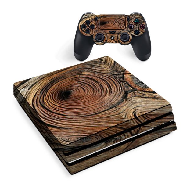 Wood Knot Swirl Log Outdoors Sony PS4 Pro Skin Hot on Sale