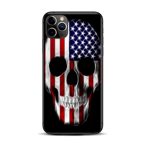 American Skull Flag In Skull | Skin For Apple iPhone 11 Pro Max For Sale