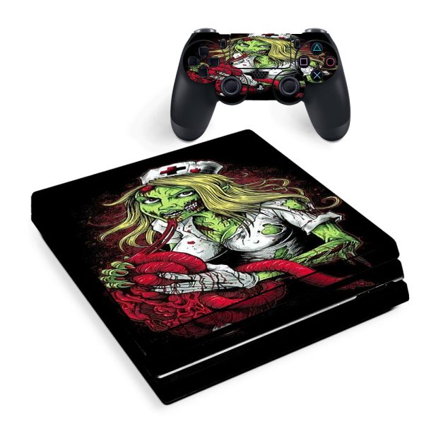 Zombie Nurse Eating Flesh  Sony PS4 Pro Skin For Cheap