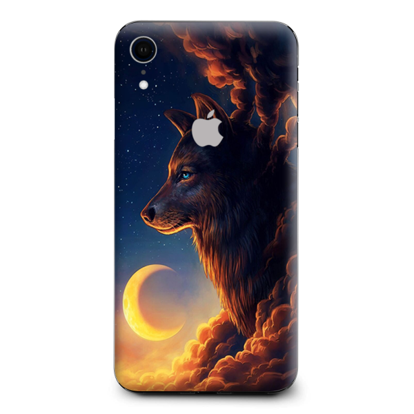 Wolf Clouds Moon Sky Apple iPhone XR Skin Sale