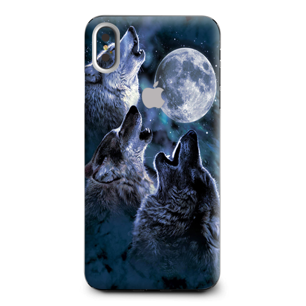 Howling Wolves At Moon Apple iPhone XS Max Skin Fashion