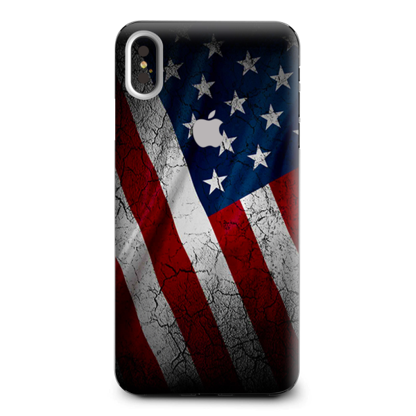 American Flag Distressed Wave Apple iPhone XS Max Skin on Sale
