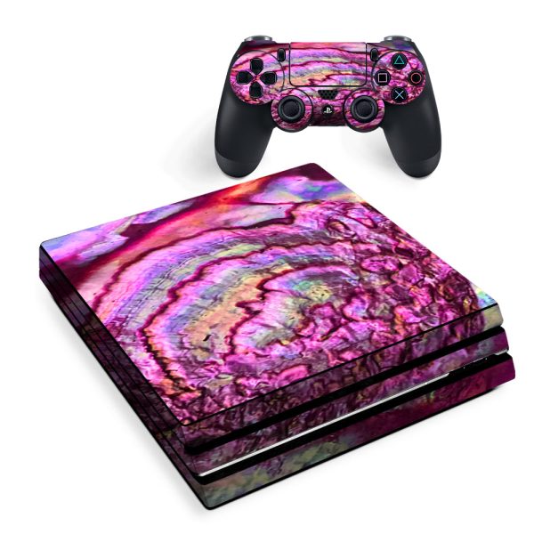 Pink Abalone Shell Sea Opal Sony PS4 Pro Skin Discount