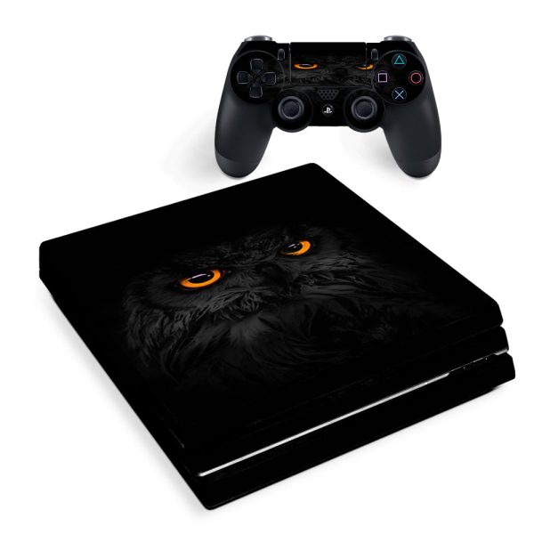 Skin Decal Vinyl Wrap For Playstation Ps4 Pro Console & Controller Stickers Skins Cover  Owl Eyes In The Dark Sony PS4 Pro Skin Online Hot Sale