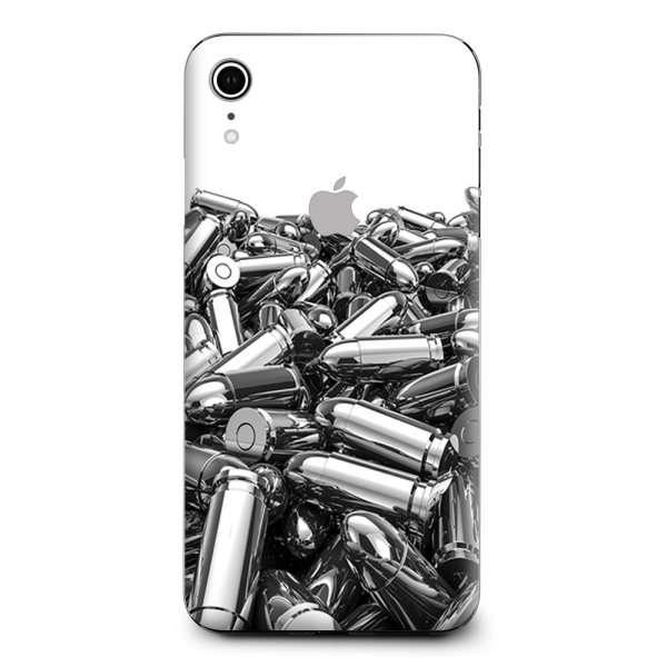 Silver Bullets Polished Black White Apple iPhone XR Skin Online Sale