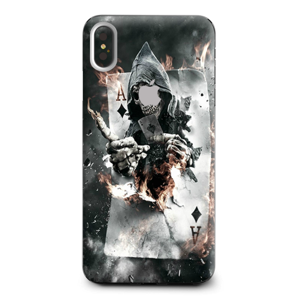 Ace Diamonds Grim Reeper Skull Apple iPhone XS Max Skin For Sale