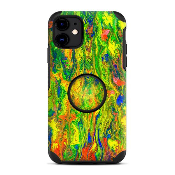 Green Trippy Color Mix Psychedelic | Skin For Otter Pop Symmetry for iPhone 11 Supply