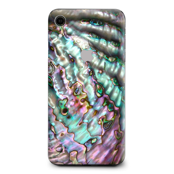 Abalone Pink Green Purple Sea Shell Apple iPhone XR Skin For Sale