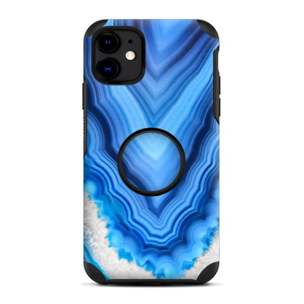 Crystal Blue Ice Marble | Skin For Otter Pop Symmetry for iPhone 11 Fashion