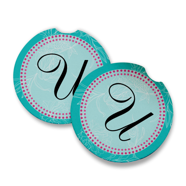 Monogram U | Car Coaster For Cheap