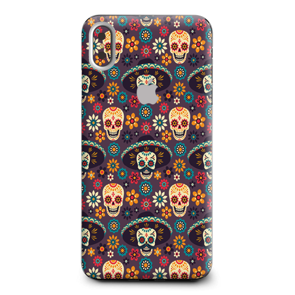 Sugar Skulls Sombrero Day Of The Dead Apple iPhone XS Max Skin For Sale