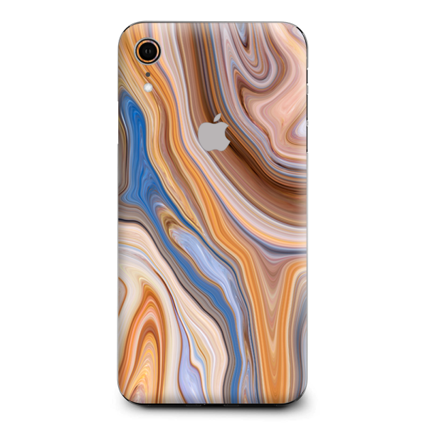 Brown Blue Marble Glass Apple iPhone XR Skin Online now