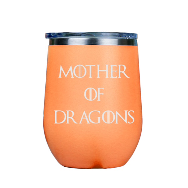 Mother of Dragons - Orange Stainless Steel Stemless Wine Tumbler For Cheap