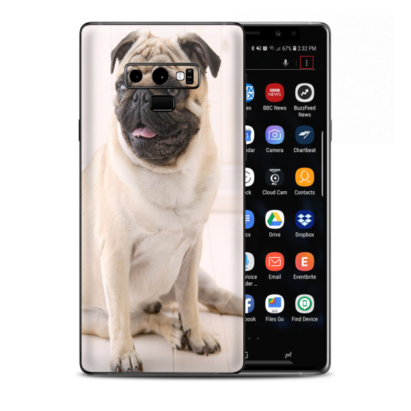 Skin Decal Vinyl Wrap For Samsung Galaxy Note 9 | Decal Stickers Skins Cover Pug Mug, Cute Pug Samsung Galaxy Note 9 Skin Discount