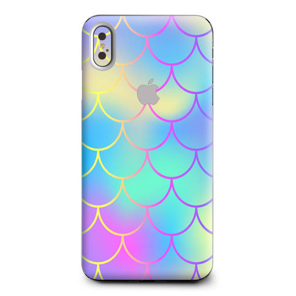 Pastel Colorful Mermaid Scales Apple iPhone XS Max Skin Fashion