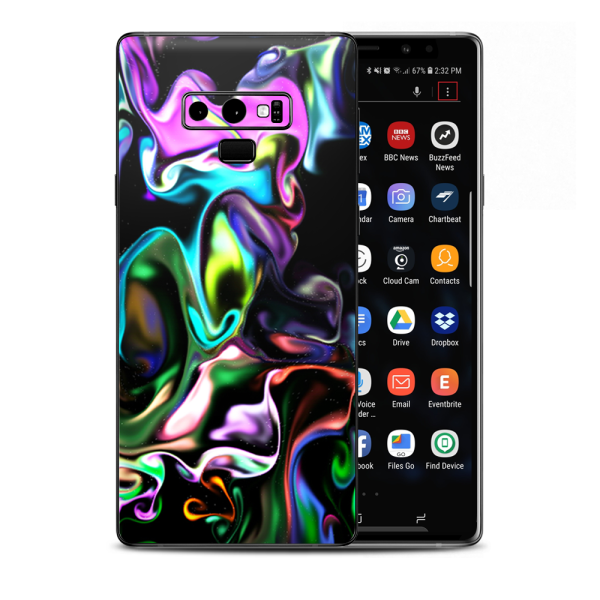 Resin Swirls Smok Glass Samsung Galaxy Note 9 Skin For Cheap