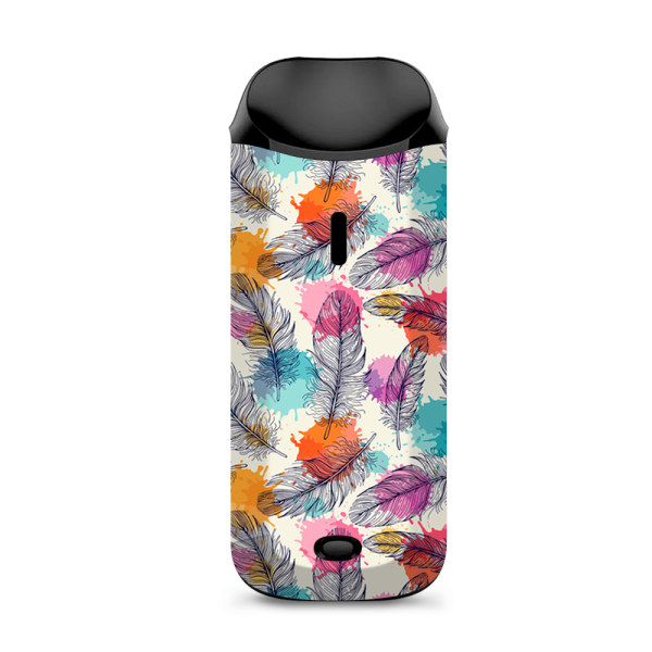 Feathers Colorful Watercolor Bird Vaporesso Nexus AIO Kit Skin For Discount