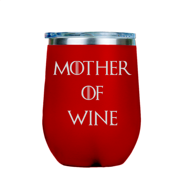Mother of Wine  - Red Stainless Steel Stemless Wine Glass Online