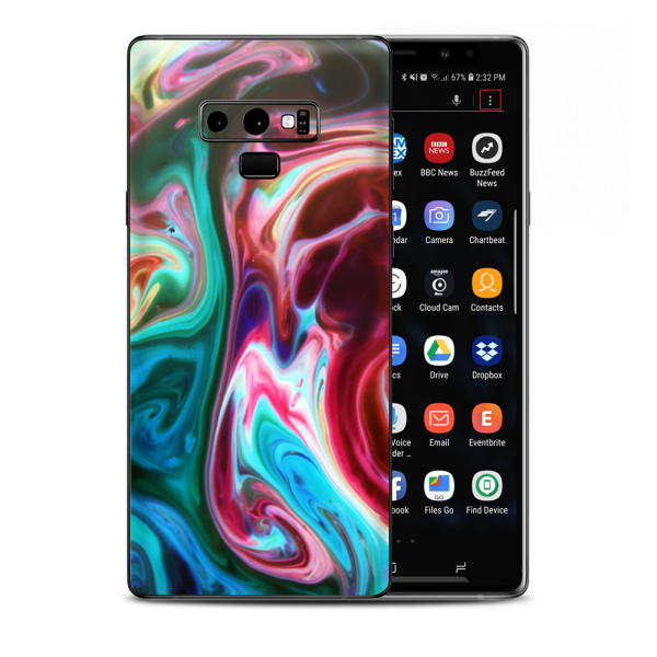 Paint Mix Swirls Red Green Samsung Galaxy Note 9 Skin Fashion