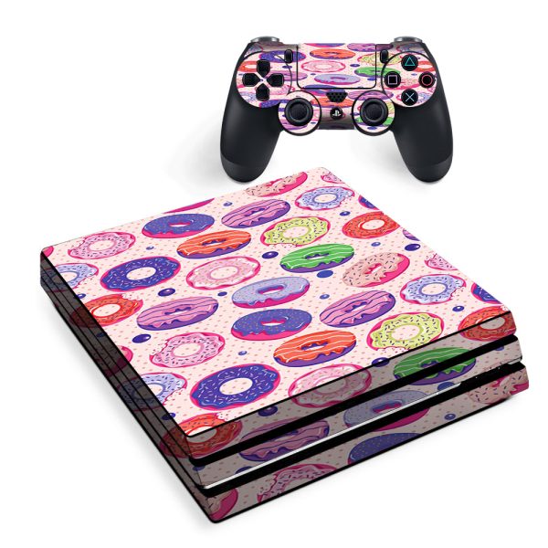 Yummy Donuts Doughnuts Pink Sony PS4 Pro Skin Fashion