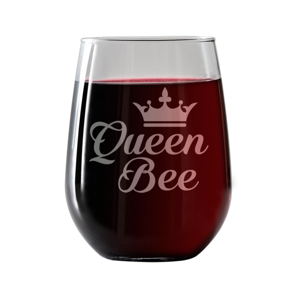 Queen Bee Stemless Wine Glass Online