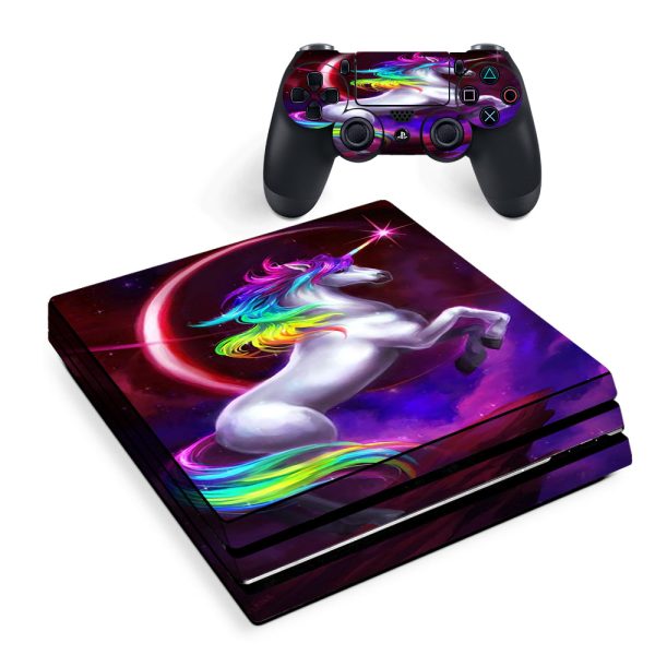 Unicorn Rainbows Space Sony PS4 Pro Skin on Sale