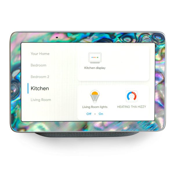 Abalone Shell Pink Green Blue Opal Google Home Hub Skin Fashion