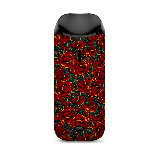 Red Gold Roses Tattoo Vaporesso Nexus AIO Kit Skin Online now