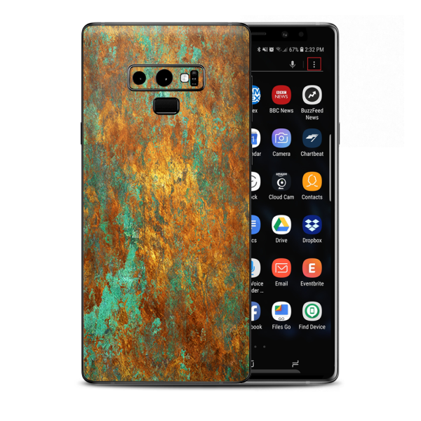 Copper Patina Metal Panel Samsung Galaxy Note 9 Skin on Sale