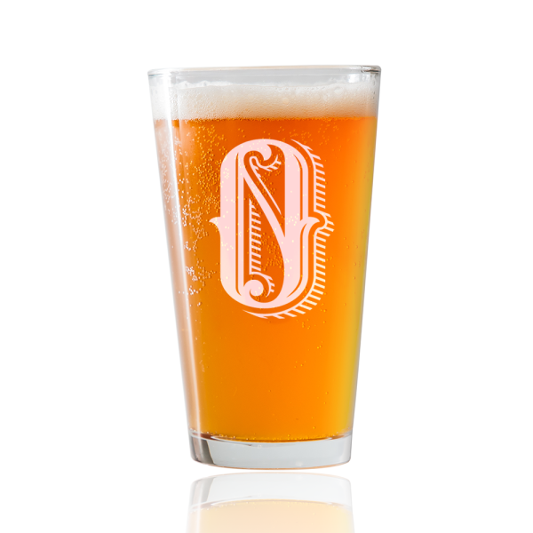 Monogram O  Beer Pint Glass on Sale