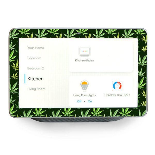 Pot Leaves Small Green Google Home Hub Skin Online