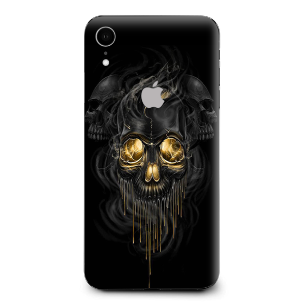 Golden Skull Apple iPhone XR Skin on Sale