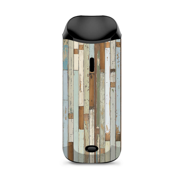 Beach Wood Panels Teal White Wash Vaporesso Nexus AIO Kit Skin Supply