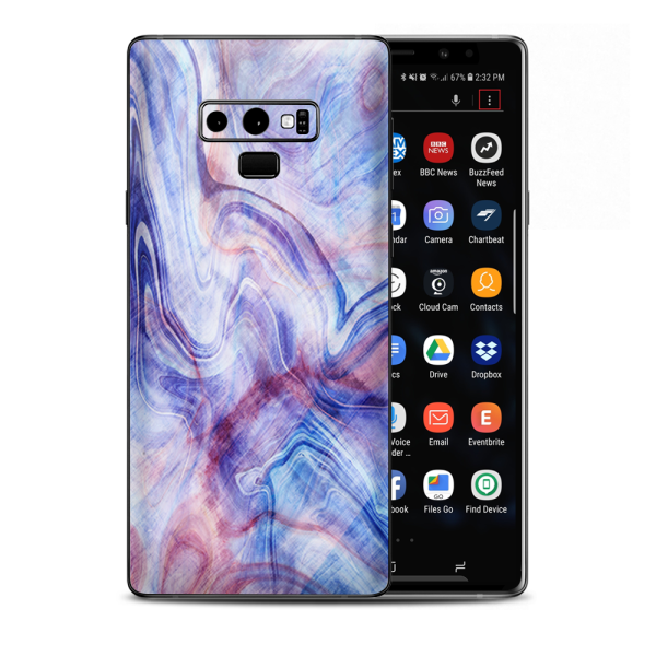 Purple Marble Pink Blue Swirl Samsung Galaxy Note 9 Skin on Sale