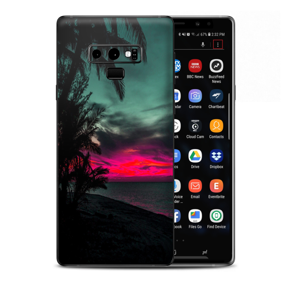 Ocean Sunset Pink Sky Samsung Galaxy Note 9 Skin For Cheap