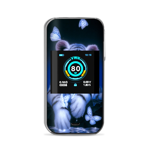 Cute White Tiger Cub Butterflies Vaporesso Luxe Nano Kit Skin Sale