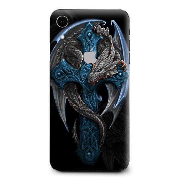 Dragon On Cross Apple iPhone XR Skin For Sale