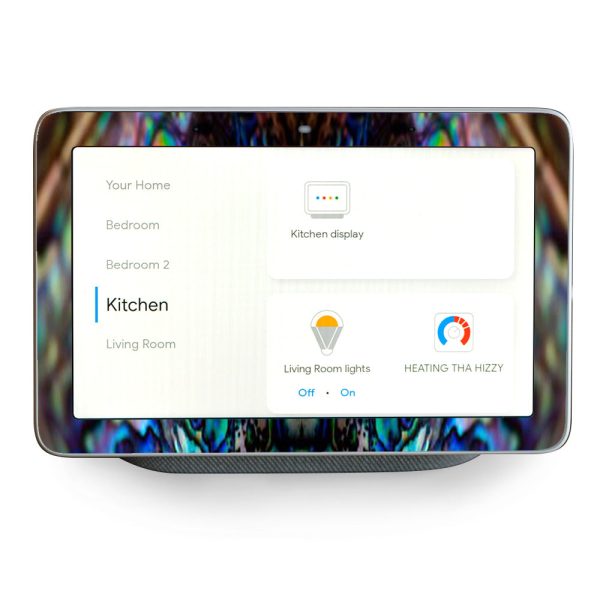 Abalone Sea Shell Gold Blues Beautiful Google Home Hub Skin Hot on Sale