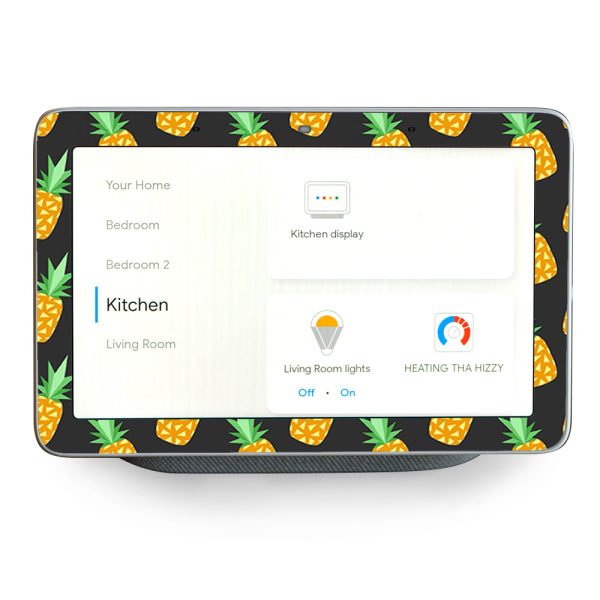 Pineapples Dark Background Google Home Hub Skin For Discount