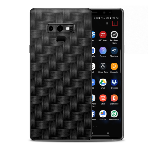 Black Grey Carbon Fiber Weave Samsung Galaxy Note 9 Skin Online