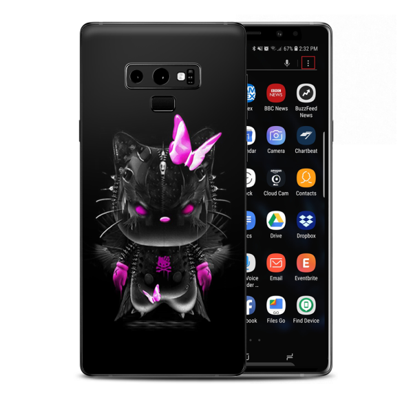Cute Kitty In Black Samsung Galaxy Note 9 Skin Sale