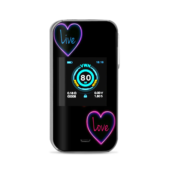 Neon Hearts Vaporesso Luxe Nano Kit Skin Fashion