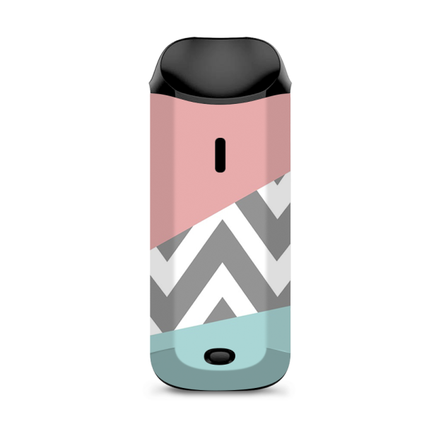 Pink Teal Gray Chevron Pattern Vaporesso Nexus AIO Kit Skin Online Hot Sale
