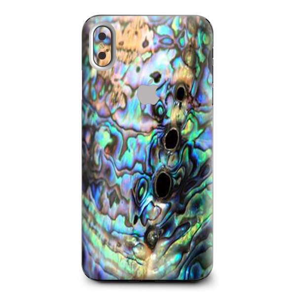 Abalone Swirl Shell Design Blue Apple iPhone XS Max Skin Supply