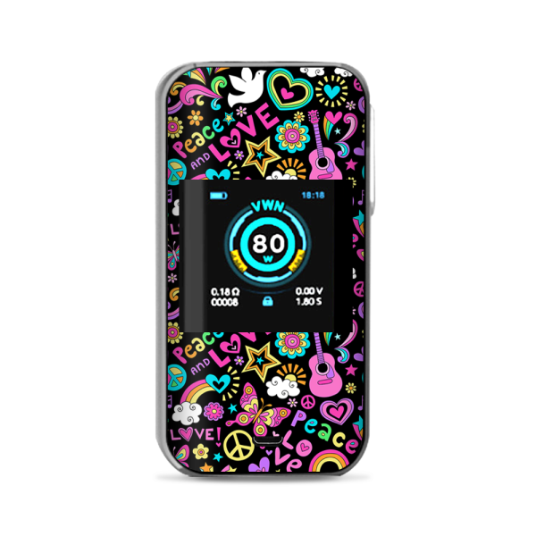Peace And Love Guitar Rainbow Vaporesso Luxe Nano Kit Skin For Sale