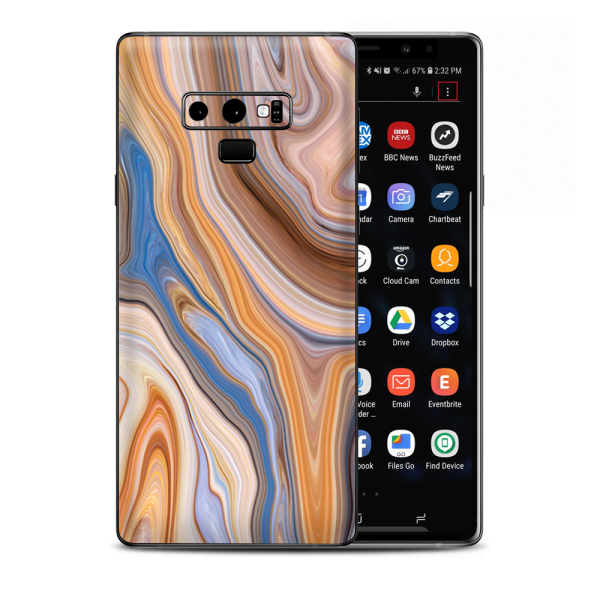 Brown Blue Marble Glass Samsung Galaxy Note 9 Skin Online Hot Sale