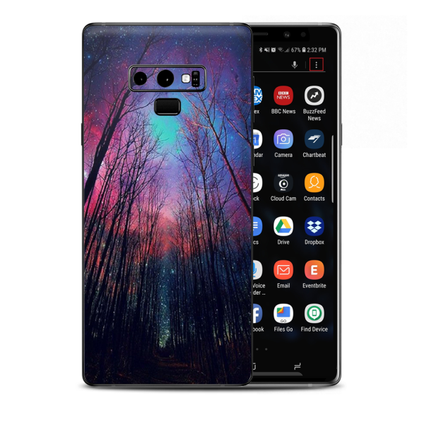 Galaxy Sky Through Trees Forest Samsung Galaxy Note 9 Skin Online Hot Sale